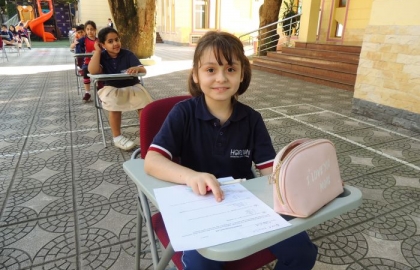 Primary students took an exam about the story which conveys responsibility